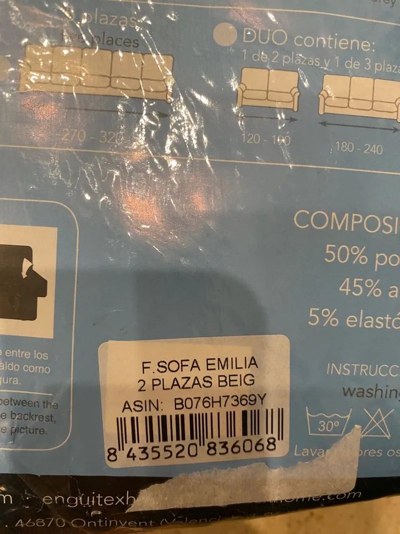Funda Elástica para Sofá de 2 Plazas