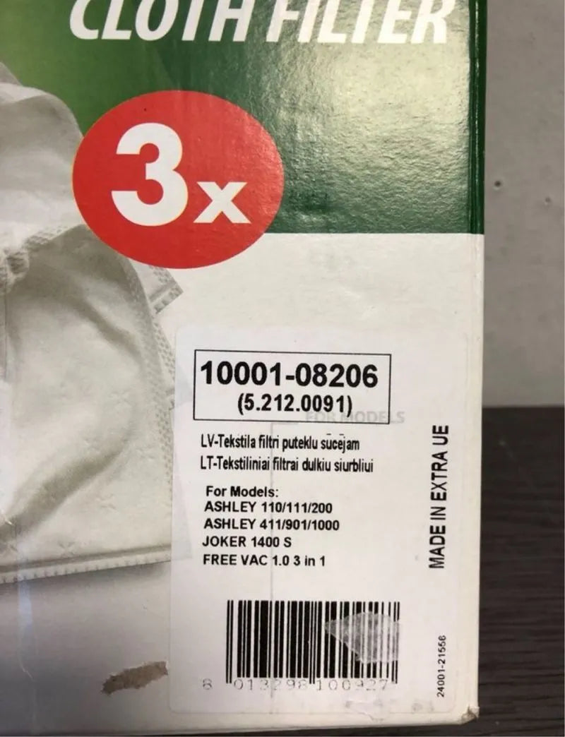 Juego de 3 filtros de tela para aspiradora