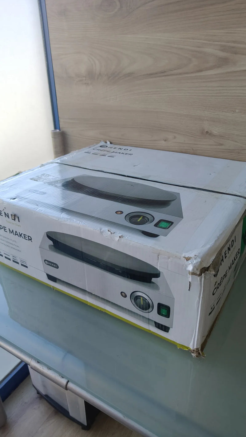 Crepera eléctrica, con esparcidor de madera
