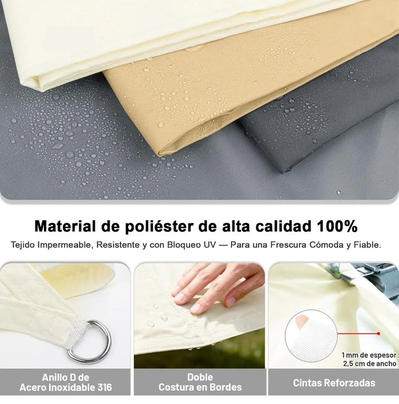 Toldo vela de sombra impermeable