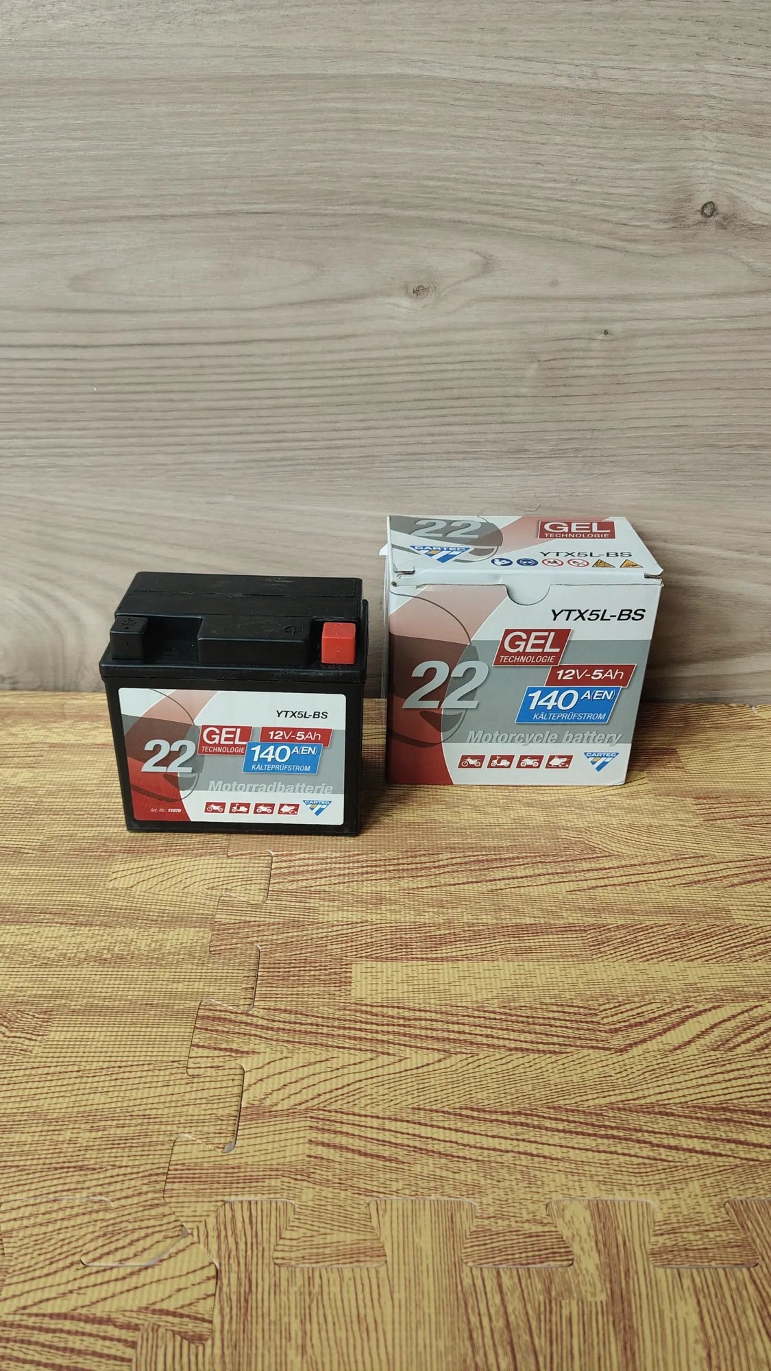 Batería Moto CARTEC YTX5L-BS 5Ah 80A