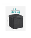 Baúl Puff Taburete Negro