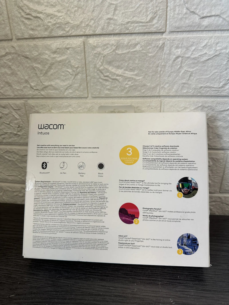 Tableta Gráfica Wacom Intuos Small con Lápiz Negro