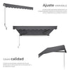 Toldo con brazo articulado