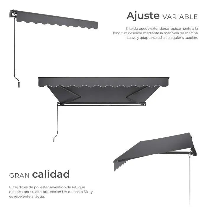 Toldo con brazo articulado