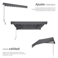 Toldo con brazo articulado