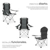Silla de camping acolchada