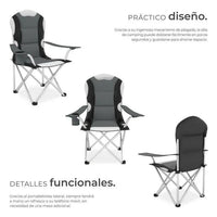 Silla de camping acolchada