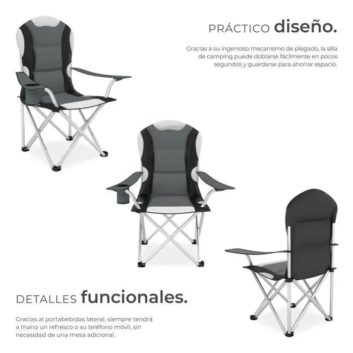 Silla de camping acolchada