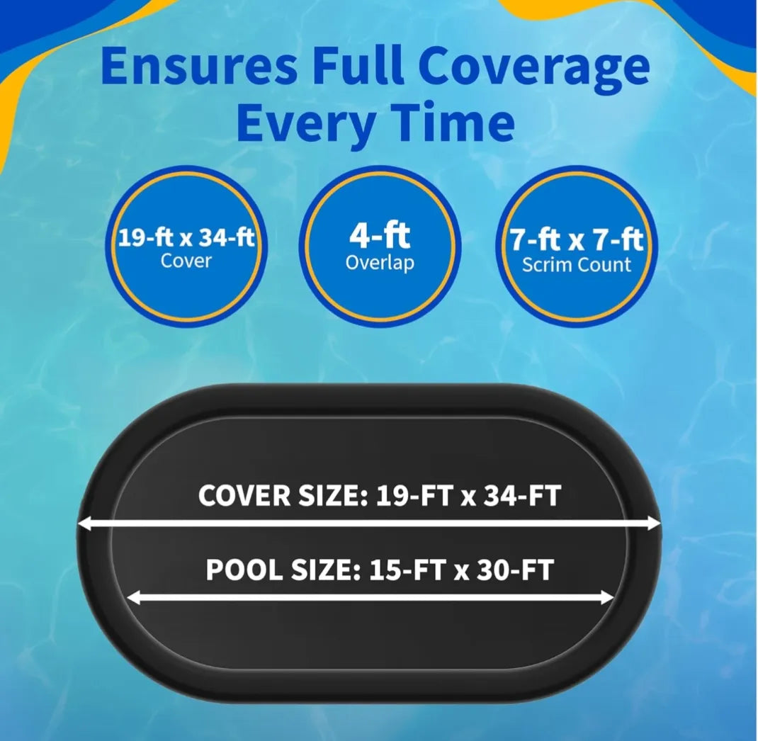 Funda de invierno para piscina ovalada - Blue wave