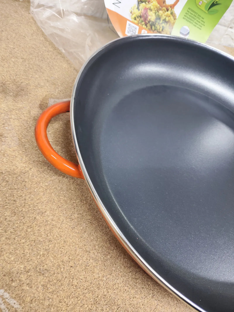Paellera naranja 38cm IBILI