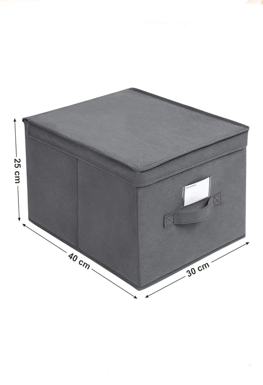 Juego de 3 cajas de almacenamiento plegables con tapas,