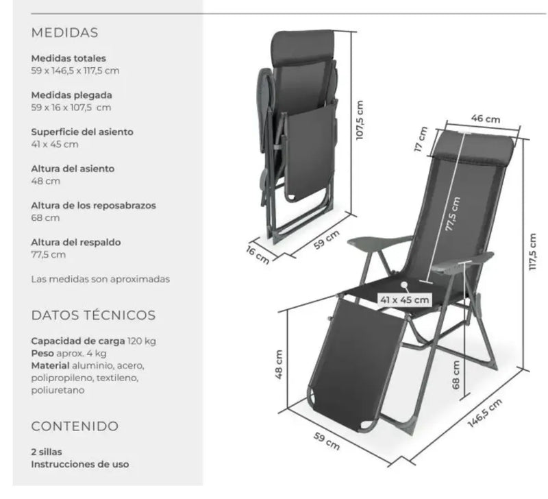 Juego de sillas de jardin