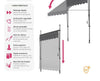 Toldo con abrazadera