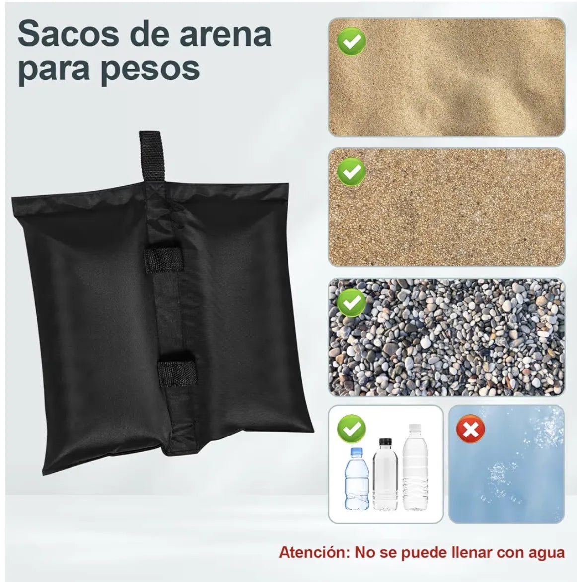 Bolsas de arena vacía para carpas
