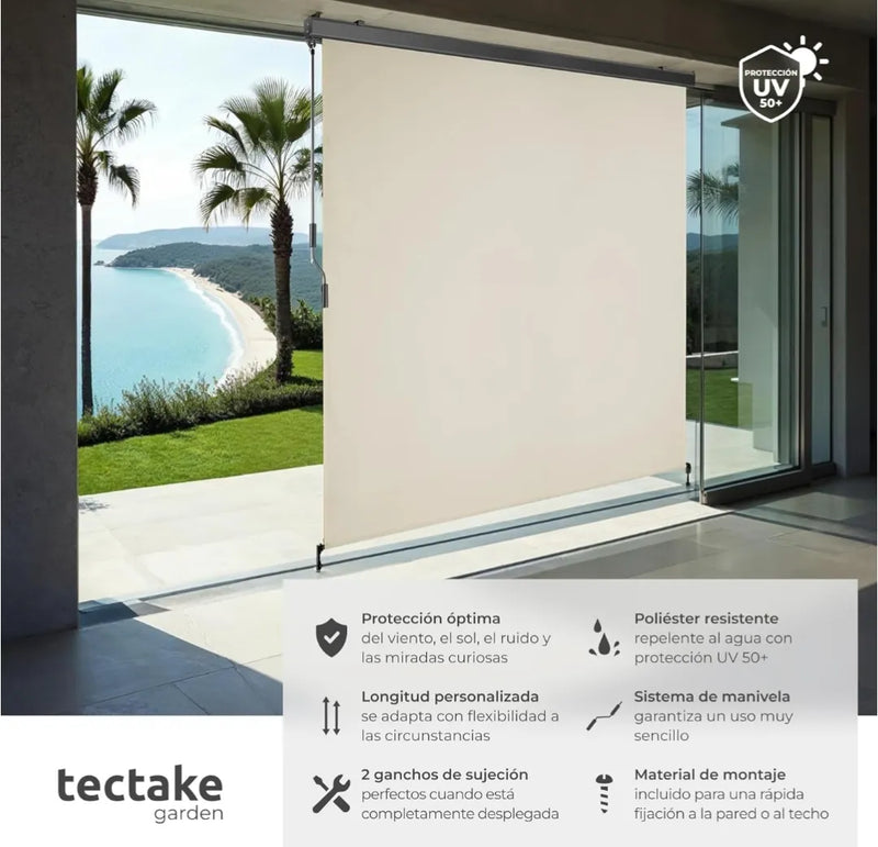 Toldo vertical exterior enrollable - Tectake