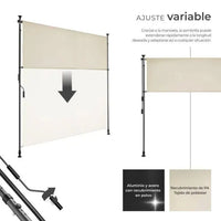 Toldo de pinza para exterior color beige