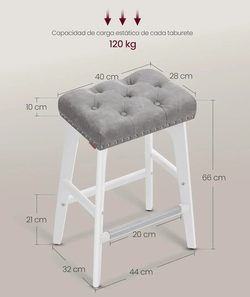 Juego de 2 taburetes de bar