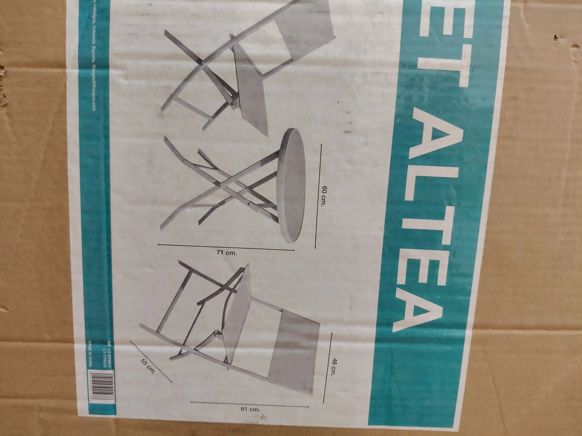 Conjunto de balcón de acero para 2 personas Altea
