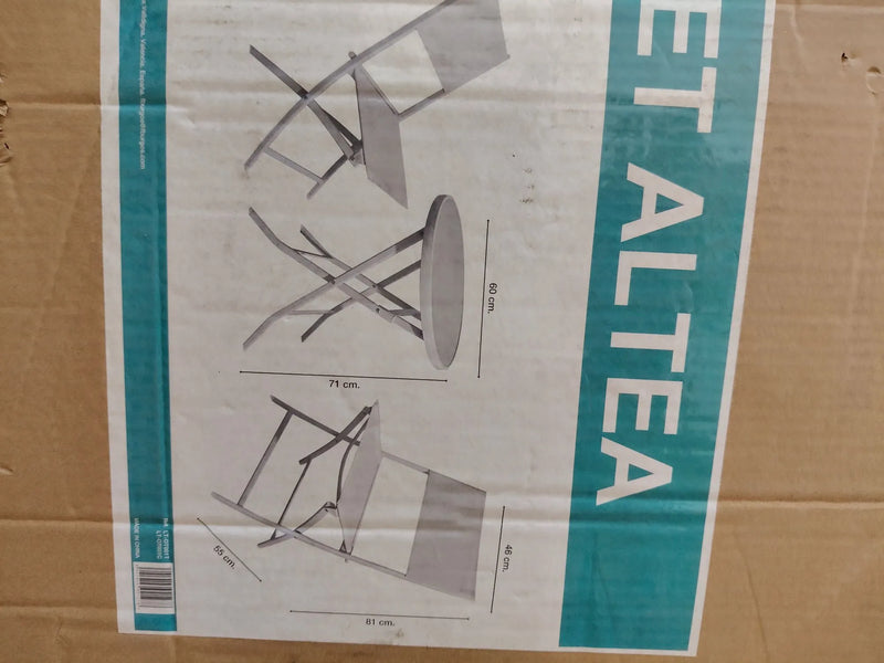 Conjunto de balcón de acero para 2 personas Altea