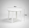 Mesa de jardín blanca braga 90cm