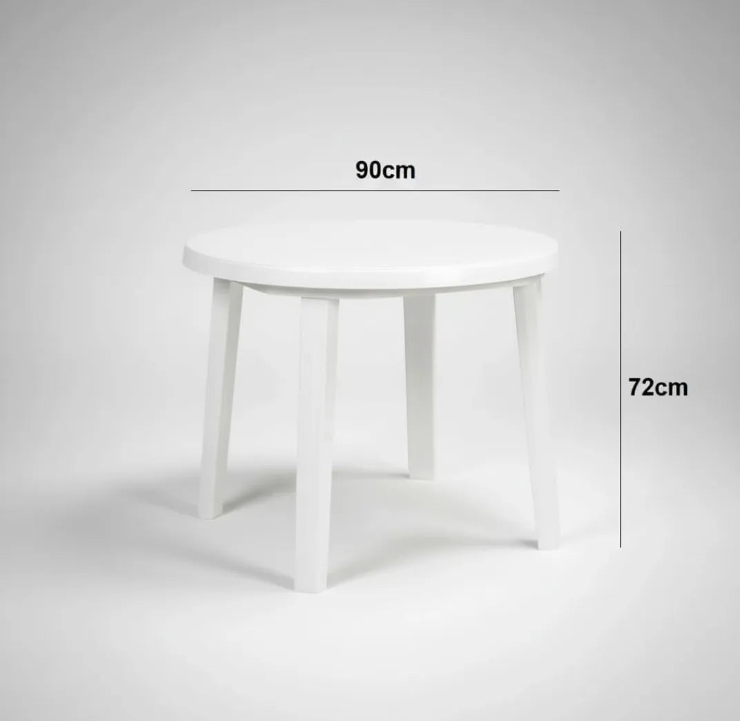 Mesa de jardín blanca braga 90cm
