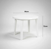 Mesa de jardín blanca braga 90cm