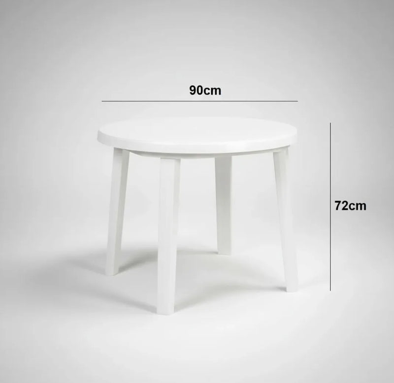 Mesa de jardín blanca braga 90cm