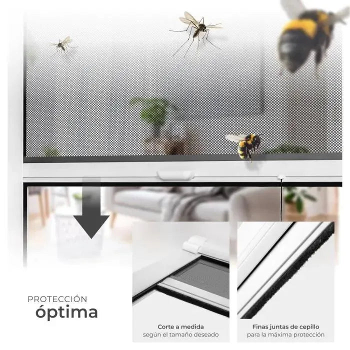 Mosquitera enrollable de aluminio 90 x 160 cm
