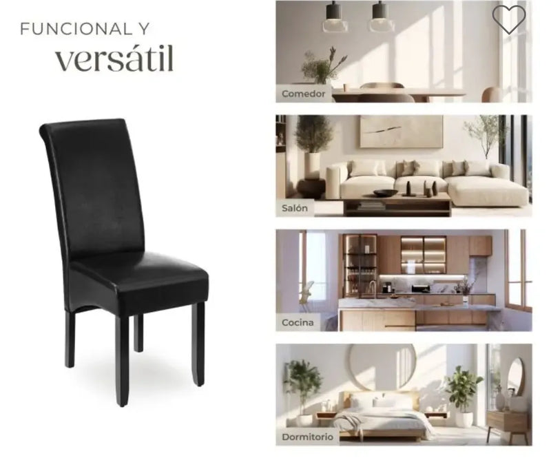 Silla de comedor acolchada