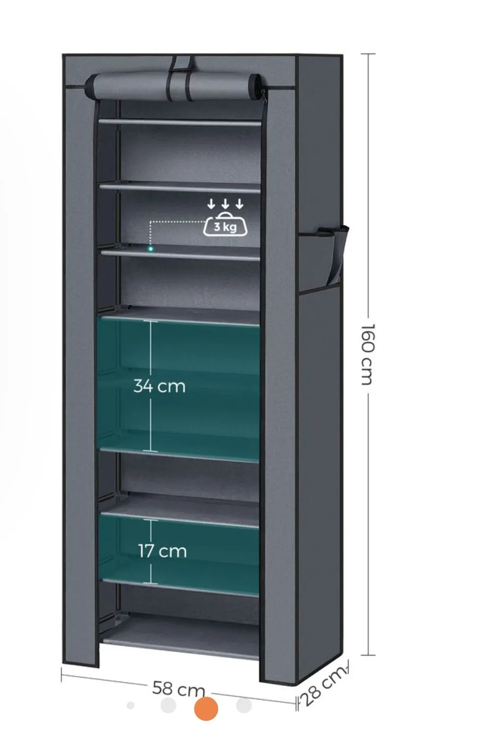 Organizador de tela para zapatos songmics