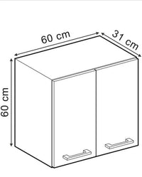 Vicco Armario Colgante R-Line, Hormigón Negro/Antr