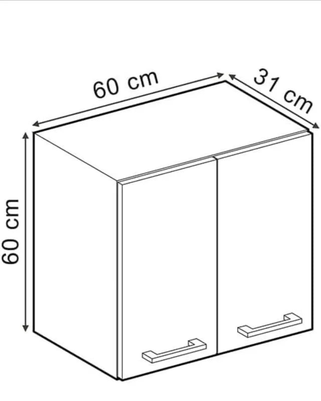 Vicco Armario Colgante R-Line, Hormigón Negro/Antr