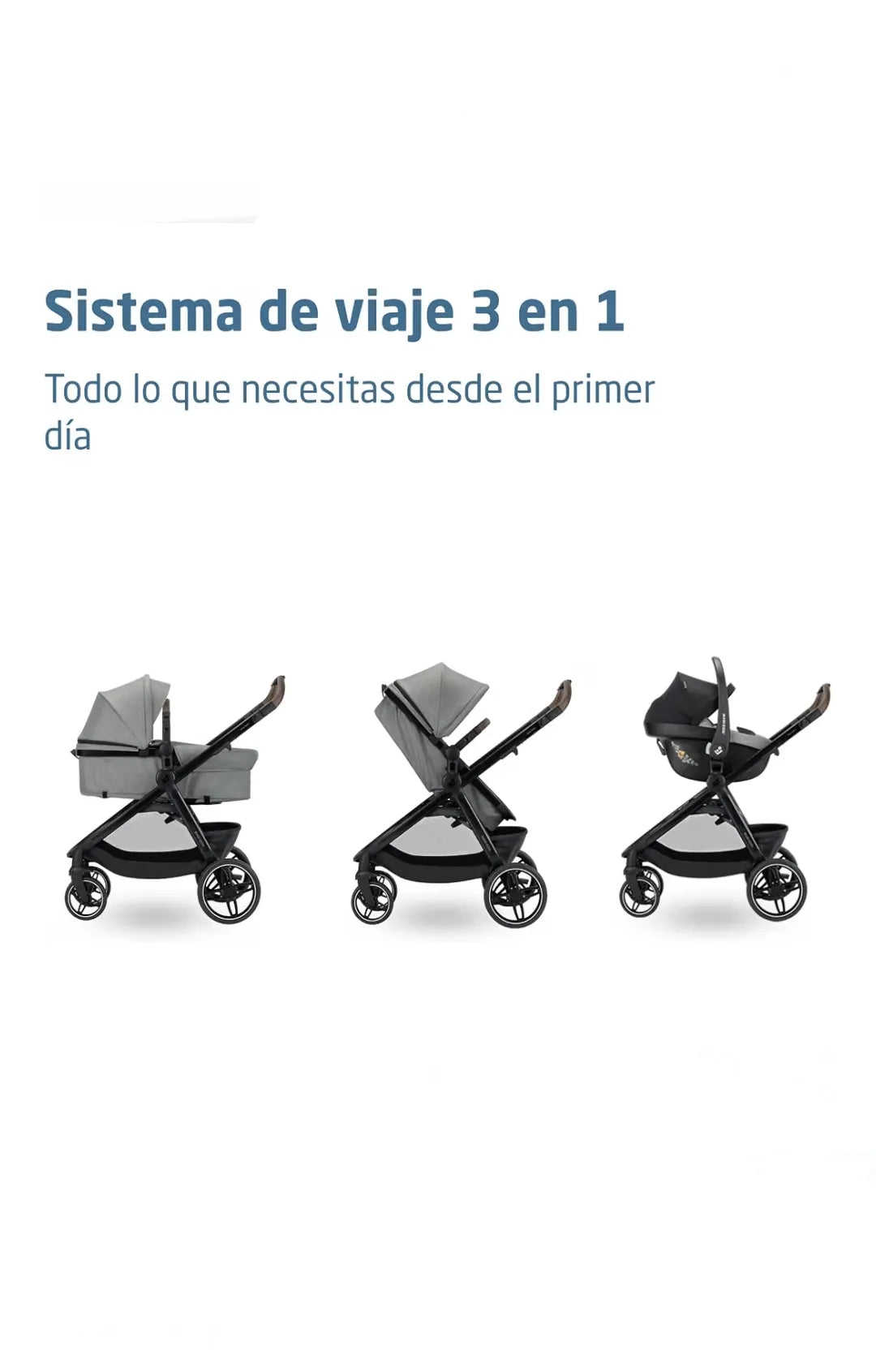 Cochecito 3 en 1 para paseo - Maxi cosi