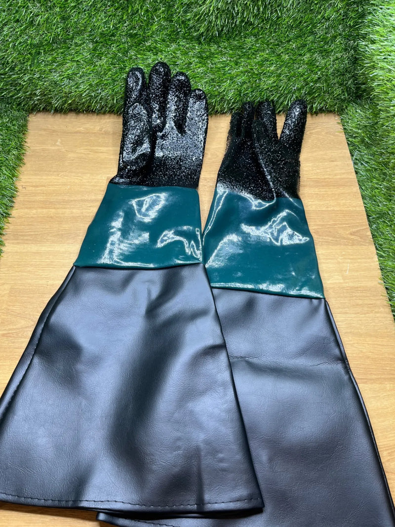 Guantes de goma para chorro de arena