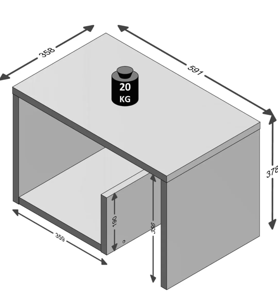 Mesa auxiliar de diseño moderno - FMD