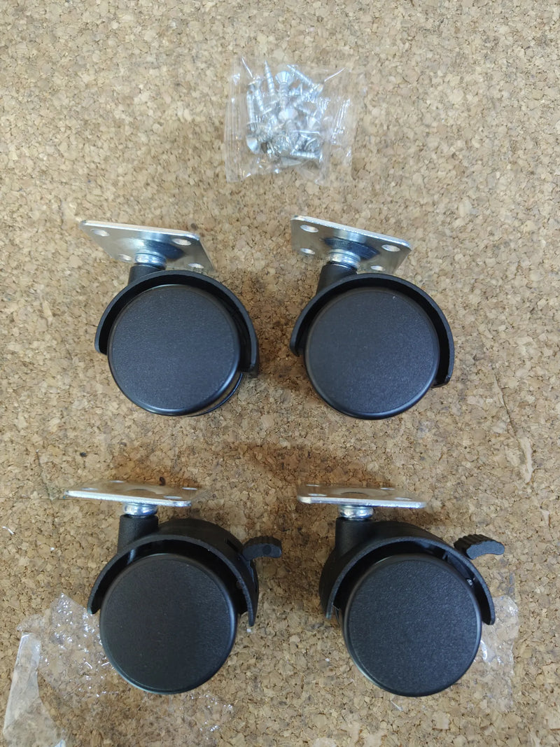 kit de 4 ruedas giratorias 40mm  emuca
