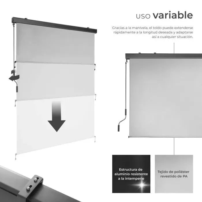 Estor vertical gris claro 140x250cm