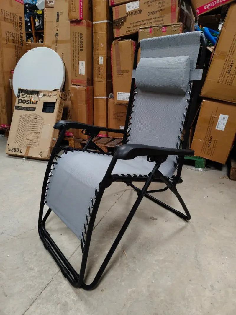 Tumbona Plegable Gris - KG KITGARDEN