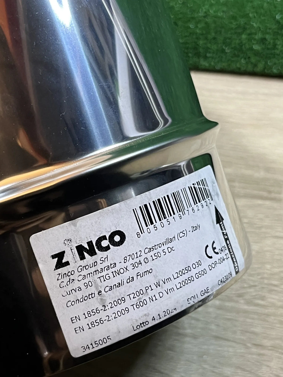 Codo curva acero inoxidable Zinco