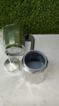 Cafetera italiana, Aluminio, Plata, 12 tazas