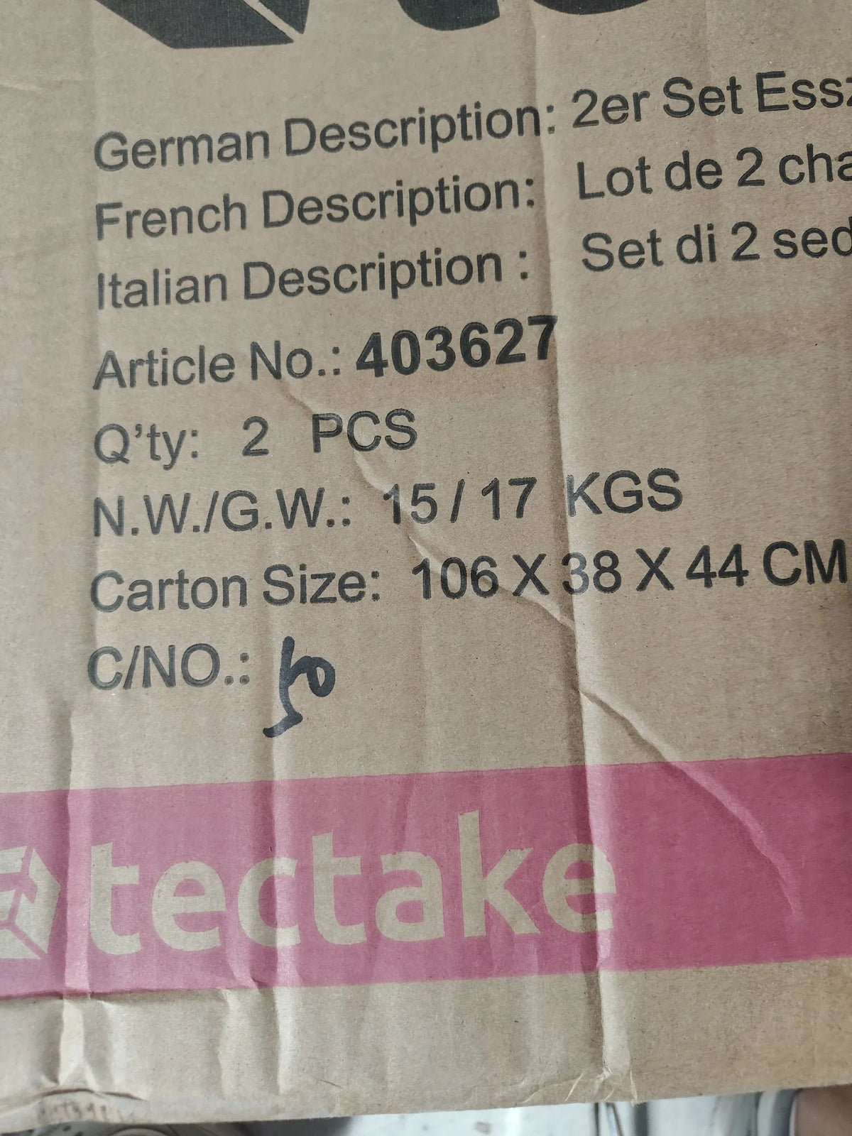 Juego de 2 sillas para el comedor