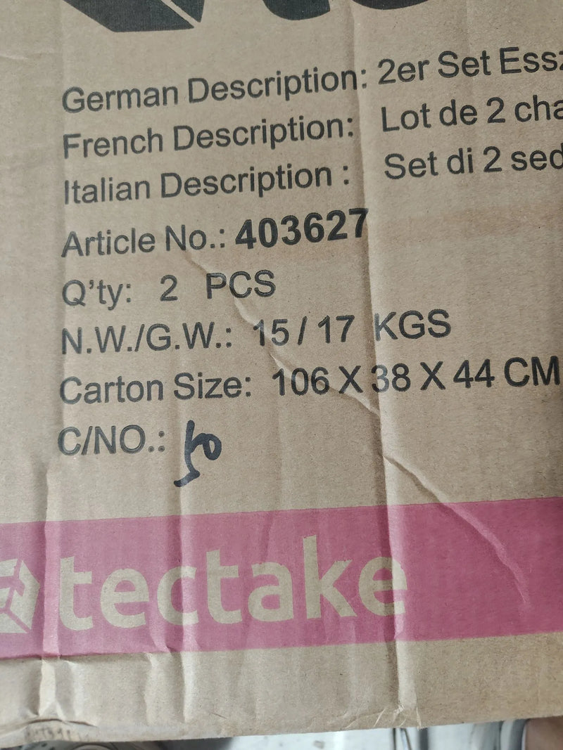 Juego de 2 sillas para el comedor