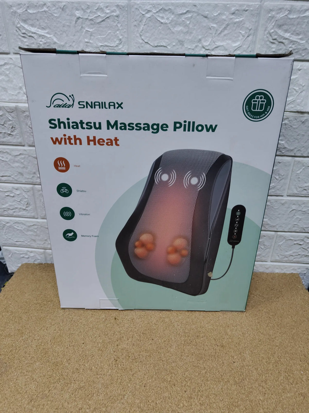 Masajeador Cervical y Espalda con Calor, SNAILAX