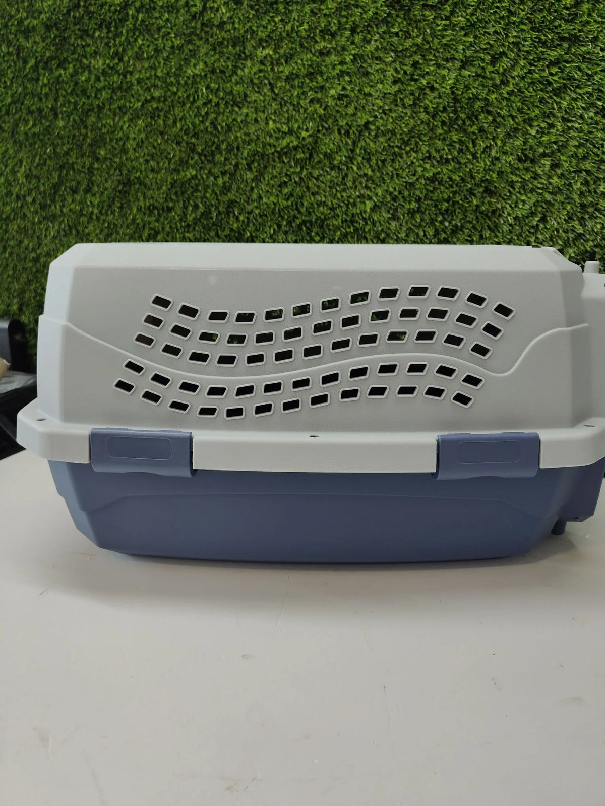 Transportín de 2 puertas azul - Amazon Basics