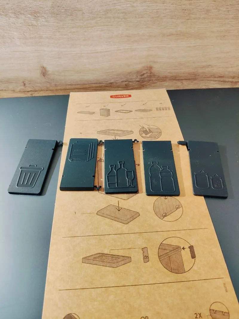 Cubo de reciclaje de 54 L - CURVER Verto