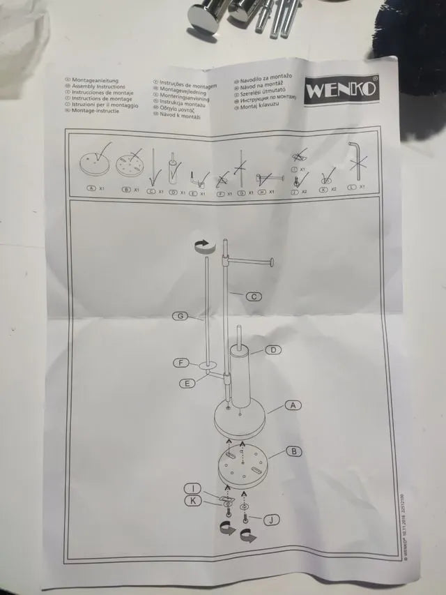 Juego de Pie y portarrollos para El WC Universal