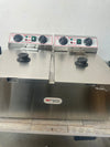 Freidora eléctrica de doble cuba