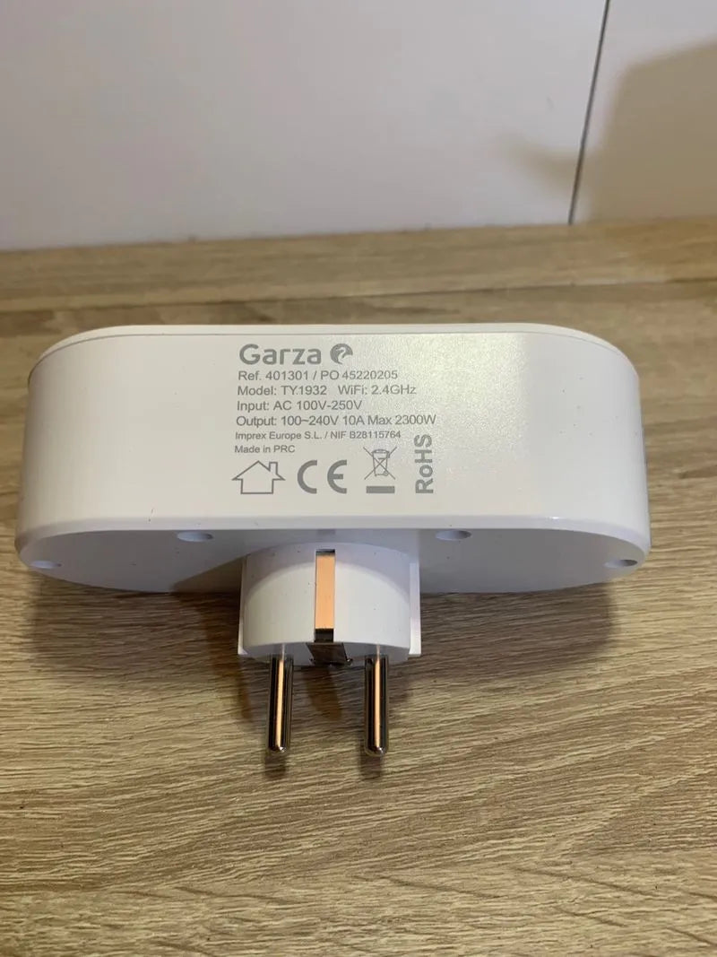 Enchufe Wifi doble inteligente Garza Smart