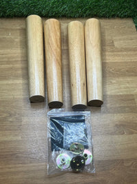 Juego de 4 patas de madera maciza de 30 cm